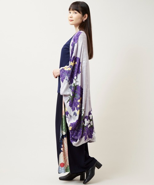 倭物やカヤ(ワモノヤカヤ)の「【倭物やカヤ】花盛り八掛袴風ワイドパンツ(その他パンツ・レディース・ネイビー/パープル/ブラック・FREE)」の15枚目の写真