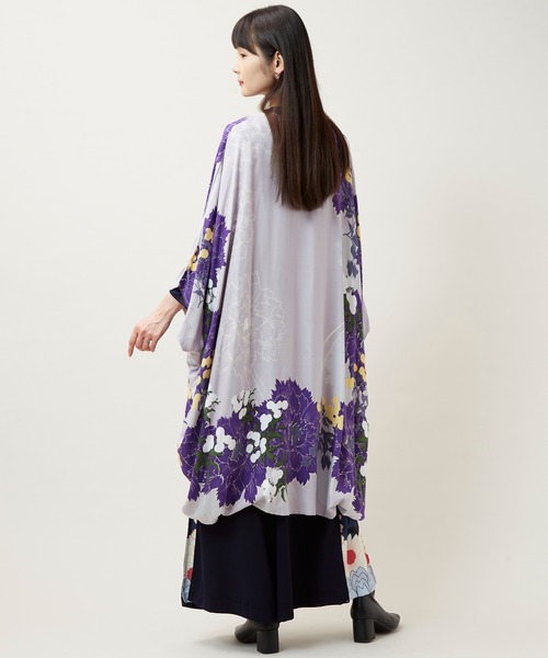 倭物やカヤ(ワモノヤカヤ)の「【倭物やカヤ】花盛り八掛袴風ワイドパンツ(その他パンツ・レディース・ネイビー/パープル/ブラック・FREE)」の16枚目の写真