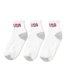 BEAMS BOY | THE RAILROAD SOCK / USA クォーターソックス 3P(ソックス/靴下)