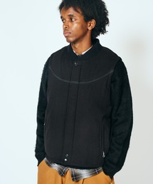 TOWNCRAFT | TOWNCRAFT / タウンクラフト BLACK DERBY STYLED VEST ダービージャケット ベスト コットンウェザー ナイロンツイル ウールメルトン(ダウンベスト)