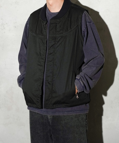 TOWNCRAFT（タウンクラフト）の「TOWNCRAFT / タウンクラフト BLACK DERBY STYLED VEST ダービージャケット ベスト コットンウェザー ナイロンツイル ウールメルトン（ダウンベスト・メンズ・ブラック/ブラック系その他2/ブラック系その他・MEDIUM/LARGE）」の17枚目の写真