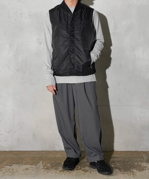 TOWNCRAFT（タウンクラフト）の「TOWNCRAFT / タウンクラフト BLACK DERBY STYLED VEST ダービージャケット ベスト コットンウェザー ナイロンツイル ウールメルトン（ダウンベスト・メンズ・ブラック/ブラック系その他2/ブラック系その他・MEDIUM/LARGE）」の20枚目の写真