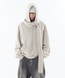 BLR BLUER（ビーエルアールブラー）の「BLR/ビーエルアール/Raw-eded Hoodie Muffler（パーカー）」