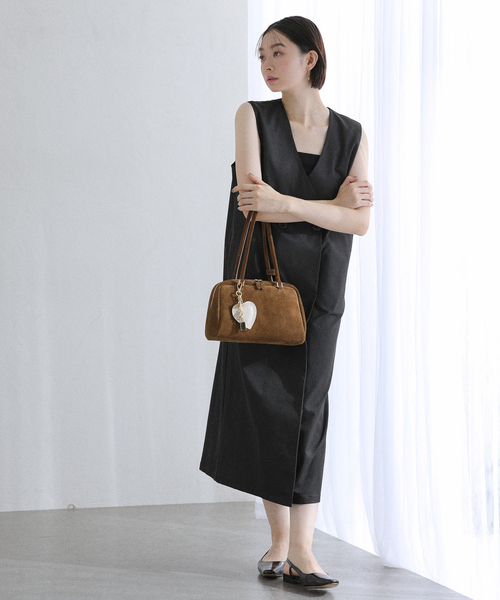 La TOTALITE(ラトータリテ)の「【洗える】ジレ風ワンピース(ワンピース・レディース・キャメル/ブラック・FREE)」の10枚目の写真