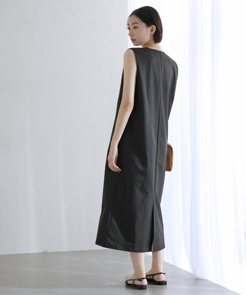 La TOTALITE(ラトータリテ)の「【洗える】ジレ風ワンピース(ワンピース・レディース・キャメル/ブラック・FREE)」の12枚目の写真