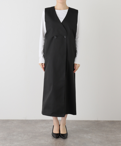 La TOTALITE(ラトータリテ)の「【洗える】ジレ風ワンピース(ワンピース・レディース・キャメル/ブラック・FREE)」の17枚目の写真