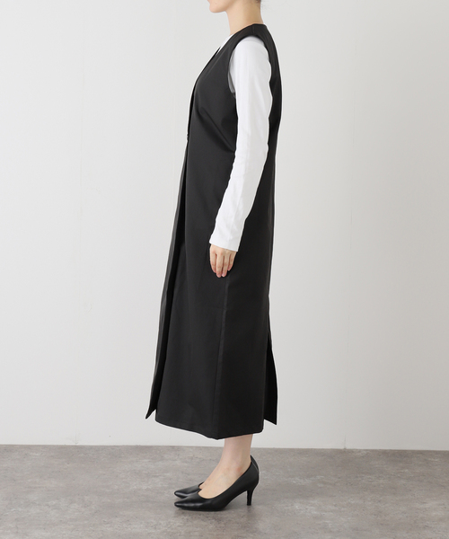 La TOTALITE(ラトータリテ)の「【洗える】ジレ風ワンピース(ワンピース・レディース・キャメル/ブラック・FREE)」の18枚目の写真