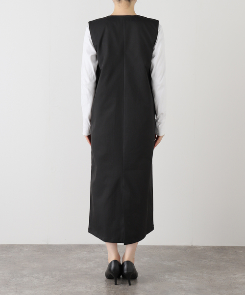 La TOTALITE(ラトータリテ)の「【洗える】ジレ風ワンピース(ワンピース・レディース・キャメル/ブラック・FREE)」の19枚目の写真