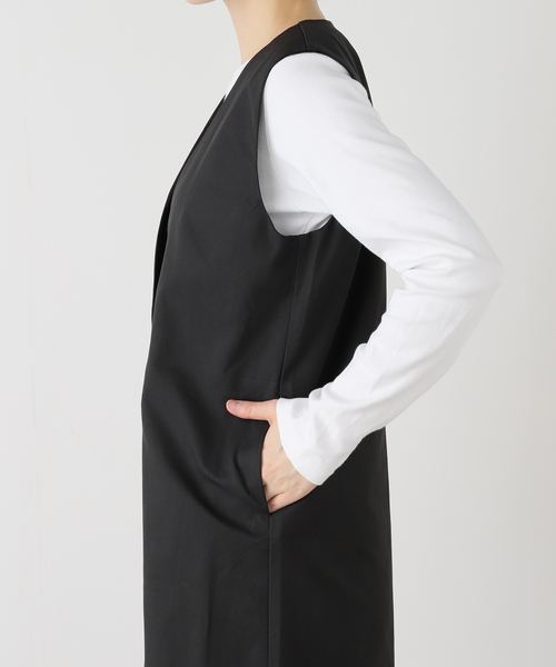 La TOTALITE(ラトータリテ)の「【洗える】ジレ風ワンピース(ワンピース・レディース・キャメル/ブラック・FREE)」の21枚目の写真