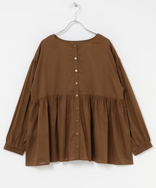 URBAN RESEARCH DOORS(アーバンリサーチドアーズ)の「コットンツイル2WAYギャザーブラウス(シャツ/ブラウス・レディース・グリーン/ブラウン/ブラック・MEDIUM)」の20枚目の写真