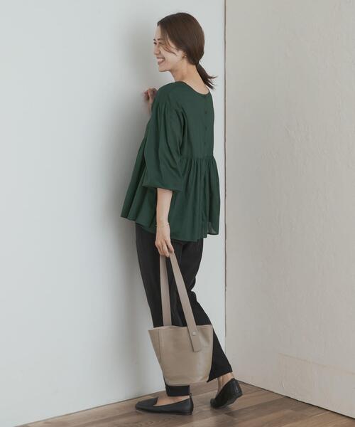 コットンツイル2WAYギャザーブラウス（シャツ/ブラウス）｜URBAN