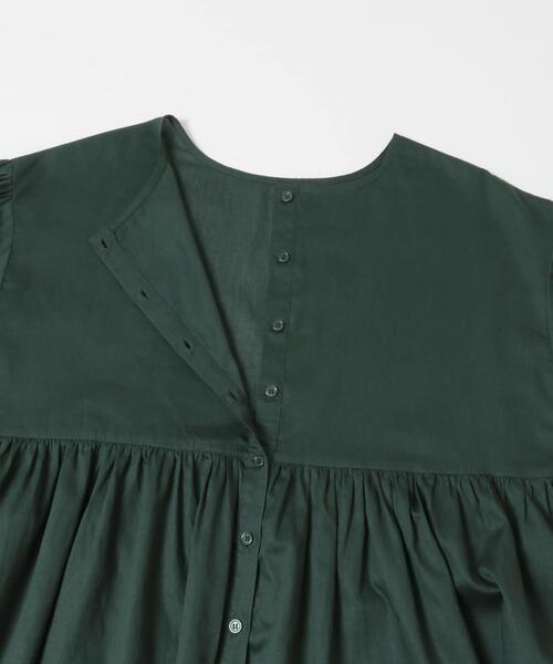セール】コットンツイル2WAYギャザーブラウス（シャツ/ブラウス