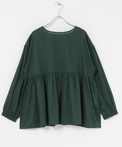 URBAN RESEARCH DOORS(アーバンリサーチドアーズ)の「コットンツイル2WAYギャザーブラウス(シャツ/ブラウス・レディース・グリーン/ブラウン/ブラック・MEDIUM)」の7枚目の写真