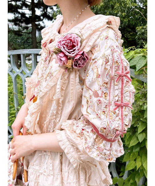 セール】フランス製レース使いローンブラウス（シャツ/ブラウス