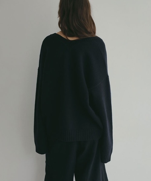 ETRE TOKYO(エトレトウキョウ)の「【再入荷!/ZOZO限定カラー】Vネック2wayニットプルオーバー(ニット/セーター・レディース・ネイビー/イエロー/オフホワイト/グレー・FREE)」の10枚目の写真