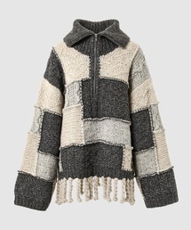 Wool Cotton Mix Knit Sweater