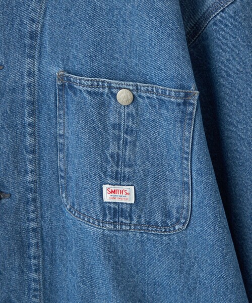 SMITH'S(スミス)の「SMITH'S(スミス)別注デニムカバーオール(カバーオール・メンズ・ネイビー/その他1/コバルトブルー・S/M/L/XL)」の4枚目の写真