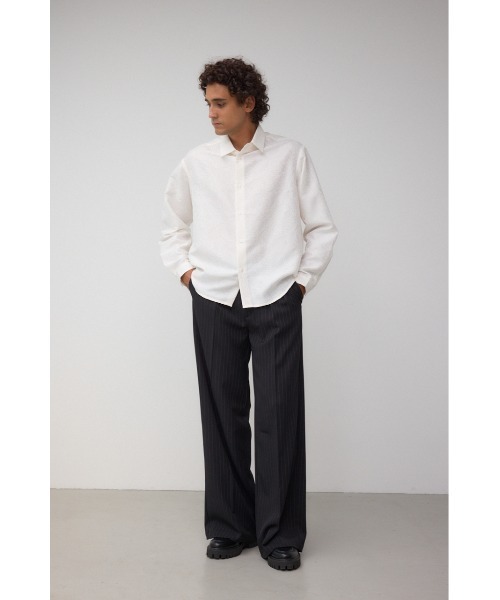 AZUL by moussy（アズールバイマウジー）の「ペンシルストライプワイドパンツ（スラックス・メンズ・ブルー系その他3/ブラック系その他・MEDIUM/LARGE）」の4枚目の写真