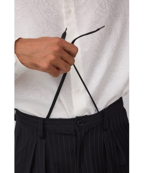 AZUL by moussy（アズールバイマウジー）の「ペンシルストライプワイドパンツ（スラックス・メンズ・ブルー系その他3/ブラック系その他・MEDIUM/LARGE）」の10枚目の写真