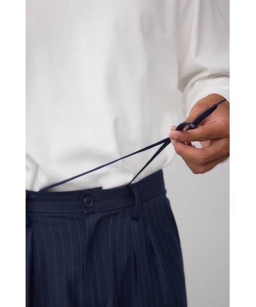 AZUL by moussy（アズールバイマウジー）の「ペンシルストライプワイドパンツ（スラックス・メンズ・ブルー系その他3/ブラック系その他・MEDIUM/LARGE）」の20枚目の写真