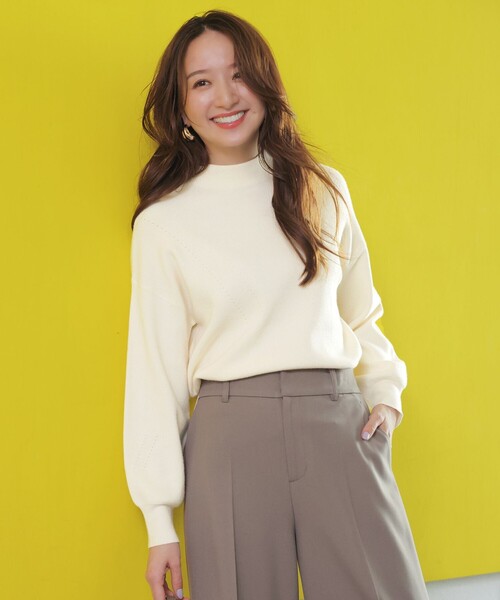 セール】CICA加工 ビューティ畔ボトルネック ニット（ニット/セーター