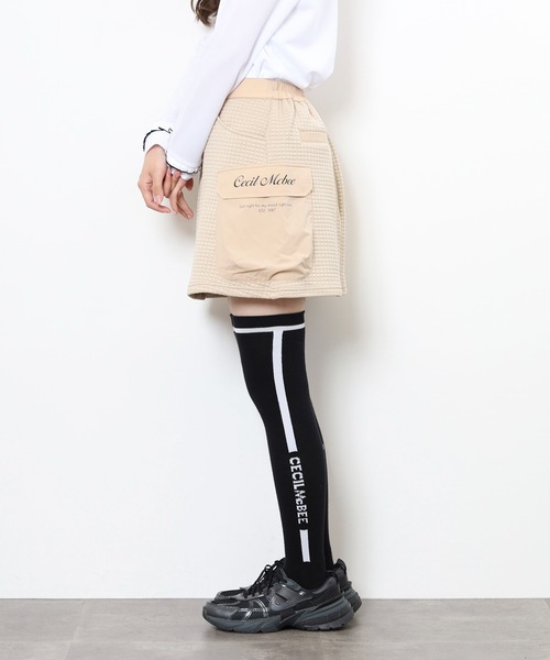 CECIL McBEE（セシルマクビー）の「MESSAGE　CARGO　SKIRT（スカート・レディース・ブラック/ベージュ・2(M)/1(S)）」の5枚目の写真