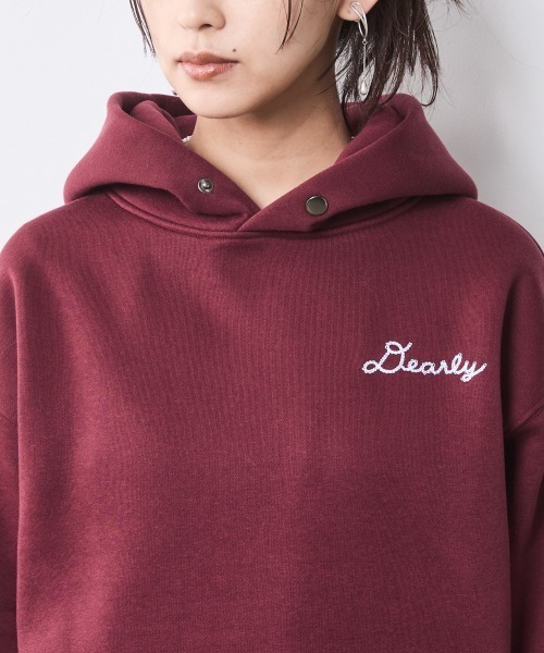 CHIC STYLE(シックスタイル)の「裏起毛フーディスウェット<大きいサイズ有>シックスタイル(パーカー・レディース・杢グレー/ボルドー・LL/3L/4L/5L/M/L)」の15枚目の写真