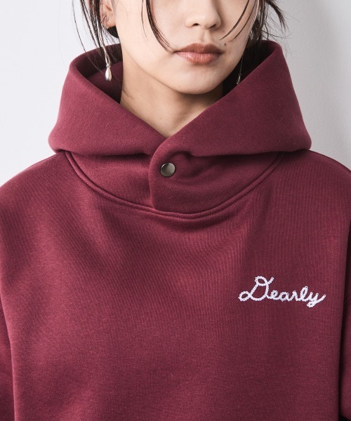 CHIC STYLE(シックスタイル)の「裏起毛フーディスウェット<大きいサイズ有>シックスタイル(パーカー・レディース・杢グレー/ボルドー・LL/3L/4L/5L/M/L)」の16枚目の写真