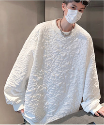 【FVLMEN】crease effect longsleeve crewneck tee/シワ加工 ロングスリーブ クルーネック T