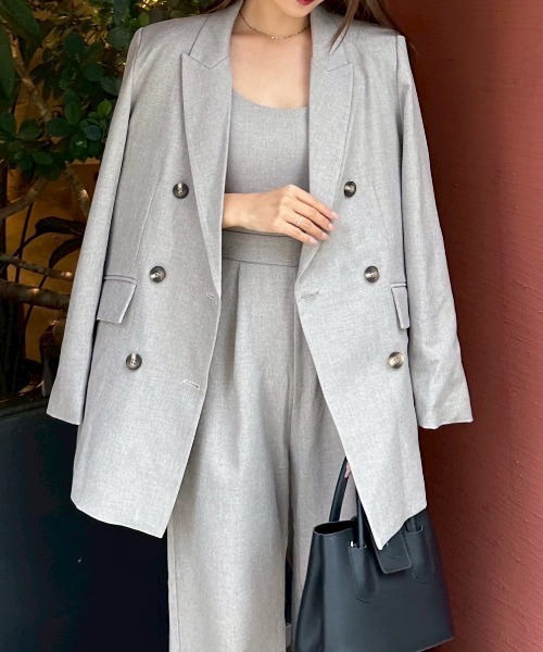 ACYM（アシーム）の「【ZOZO限定】トリニティテーラードジャケット（テーラードジャケット・レディース・ベージュ/ダークグレー/ベージュ系その他・FREE）」の4枚目の写真