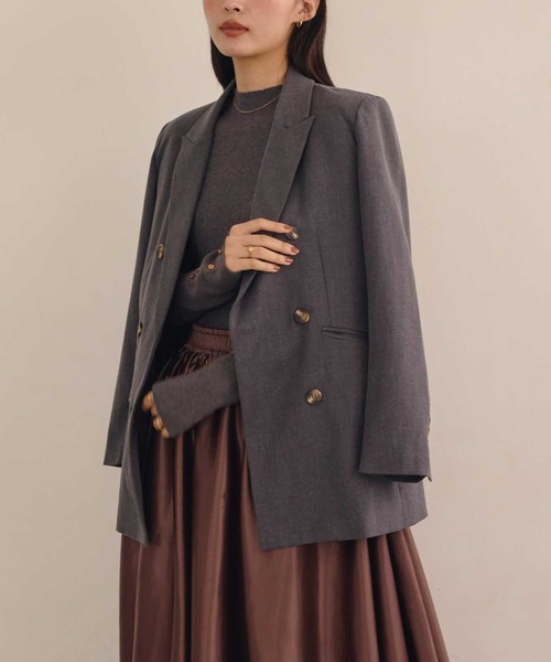 ACYM（アシーム）の「【ZOZO限定】トリニティテーラードジャケット（テーラードジャケット・レディース・ベージュ/ダークグレー/ベージュ系その他・FREE）」の13枚目の写真