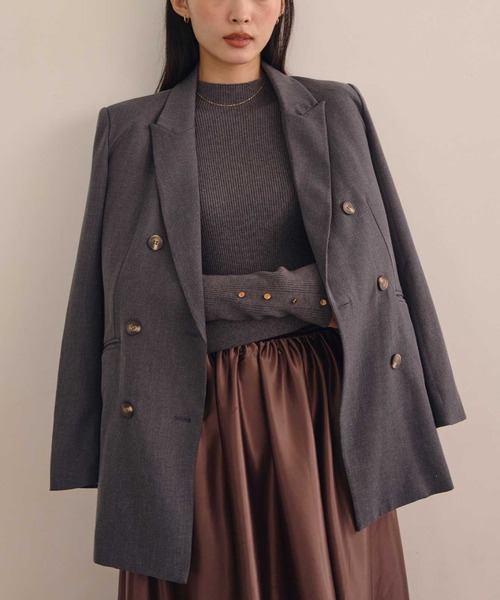 ACYM（アシーム）の「【ZOZO限定】トリニティテーラードジャケット（テーラードジャケット・レディース・ベージュ/ダークグレー/ベージュ系その他・FREE）」の14枚目の写真