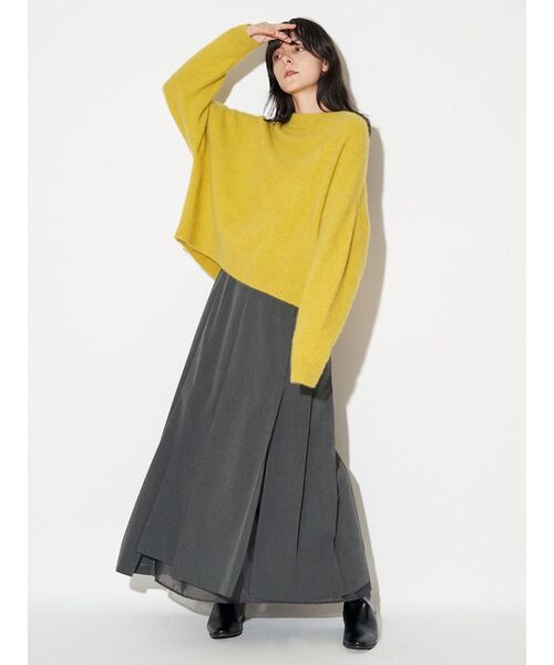 ELENDEEK（エレンディーク）の「スリットプリーツスカート（スカート・レディース・オフホワイト/グレー・01/02）」の17枚目の写真