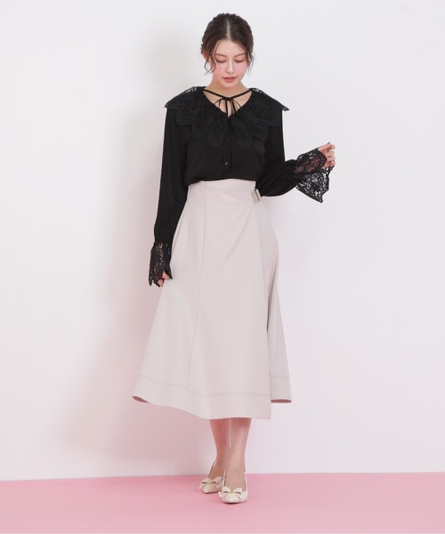 JILL by JILL STUART(ジルバイジルスチュアート)の「◇レース衿ブラウス(シャツ/ブラウス・レディース・ホワイト/ブラック・FREE)」の18枚目の写真