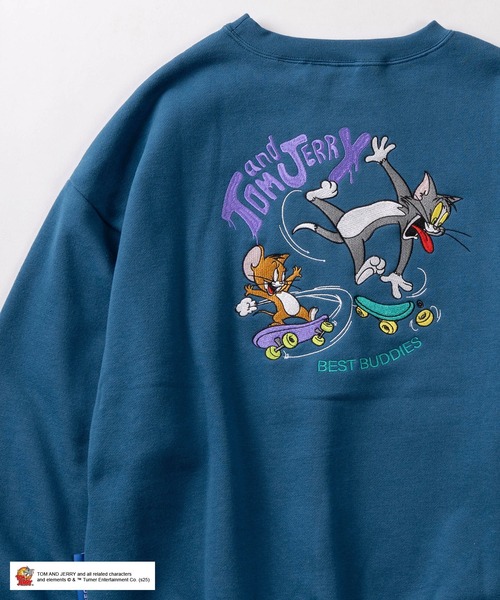 Tom&Jerry(トムアンドジェリー)の「【72】【TOM&JERRY/トムとジェリー】スケボー バックプリント 裏起毛 スウェット(スウェット・メンズ・アッシュグレー/ブルー/ブラック/ライトパープル・M/L/XL)」の3枚目の写真