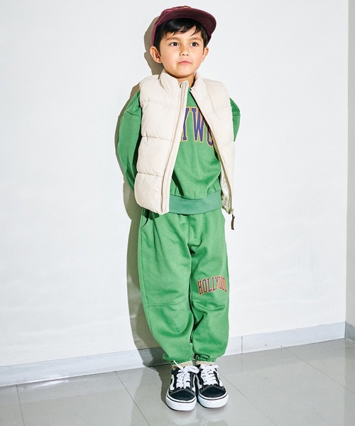F.O.KIDS(エフオーキッズ)の「F.O.KIDS/エフオーキッズ カラバリグラフィック プリントデザインスウェットパンツ(スウェットパンツ・キッズ・パープル/グレー/ピンク/イエロー/グリーン/チャコール・140/150/160)」の9枚目の写真
