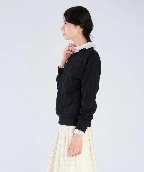 agnes b.(アニエスベー)の「刺繍 コットン 長袖 スウェット ”Senga”(スウェット・レディース・ブラック・1/2/3)」の3枚目の写真