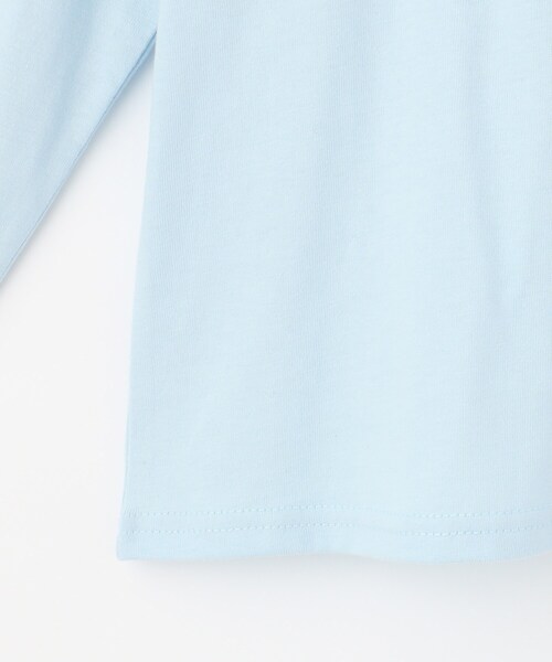 SHOO・LA・RUE（シューラルー）の「【100-150cm】オーガンジーモチーフ使いロンT（Tシャツ/カットソー・キッズ・パープル/グリーン系/オフホワイト/サックスブルー・10/11/12/13/14/15 ）」の6枚目の写真