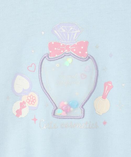 SHOO・LA・RUE（シューラルー）の「【100-150cm】オーガンジーモチーフ使いロンT（Tシャツ/カットソー・キッズ・パープル/グリーン系/オフホワイト/サックスブルー・10/11/12/13/14/15 ）」の12枚目の写真