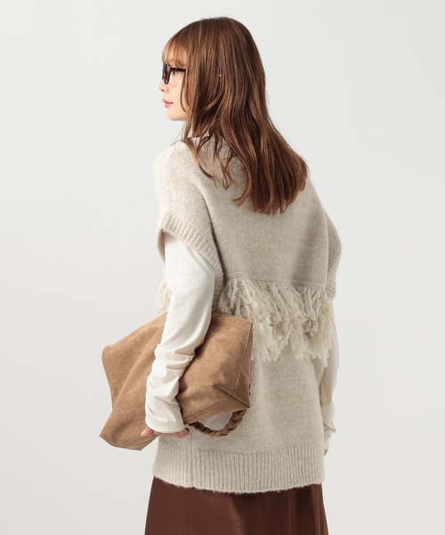 BAYFLOW（ベイフロー）の「フリンジニットベスト（ベスト・レディース・オフホワイト/グレー/ブラウン・FREE）」の21枚目の写真