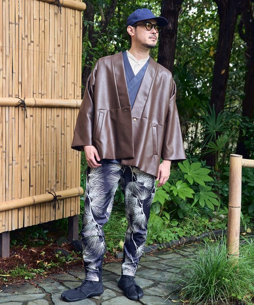 カヤ（カヤ）の「【カヤ】寒のつくり革メンズアウター（その他アウター・メンズ・エンジ/スミクロ/ブラウン・FREE）」の4枚目の写真