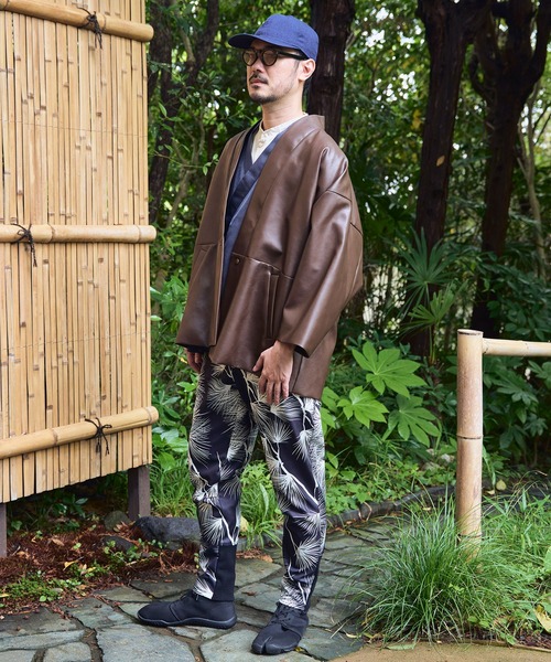 カヤ（カヤ）の「【カヤ】寒のつくり革メンズアウター（その他アウター・メンズ・エンジ/スミクロ/ブラウン・FREE）」の5枚目の写真