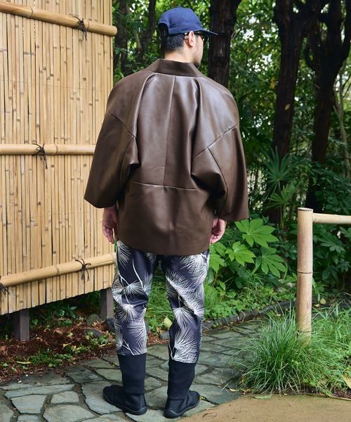 カヤ（カヤ）の「【カヤ】寒のつくり革メンズアウター（その他アウター・メンズ・エンジ/スミクロ/ブラウン・FREE）」の7枚目の写真