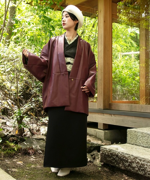 カヤ（カヤ）の「【カヤ】寒のつくり革メンズアウター（その他アウター・メンズ・エンジ/スミクロ/ブラウン・FREE）」の13枚目の写真