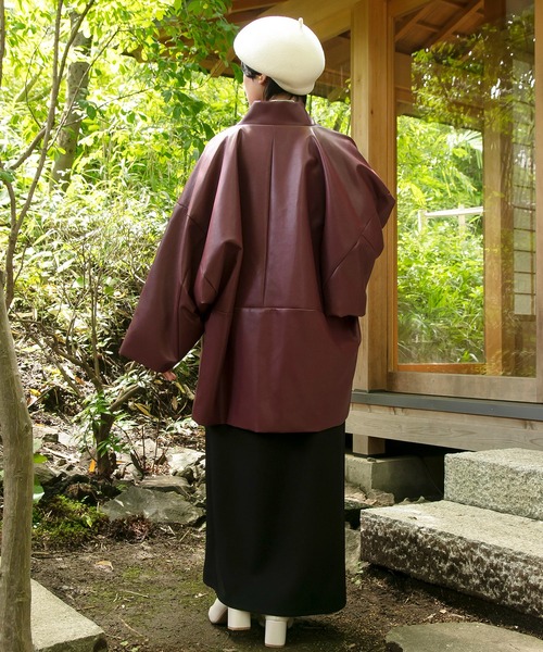 カヤ（カヤ）の「【カヤ】寒のつくり革メンズアウター（その他アウター・メンズ・エンジ/スミクロ/ブラウン・FREE）」の15枚目の写真