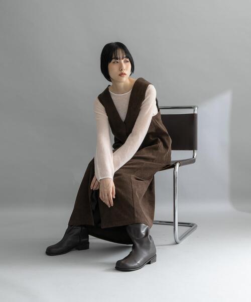 WEB限定』コーデュロイクロスジャンパースカート（ワンピース）｜KBF