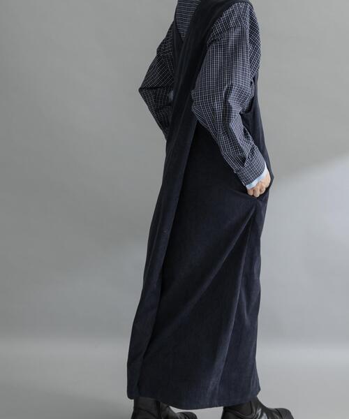 WEB限定』コーデュロイクロスジャンパースカート（ワンピース）｜KBF