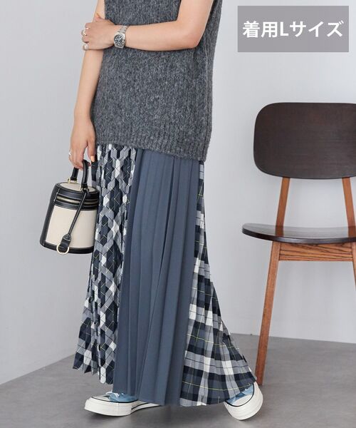 AMERICAN HOLIC（アメリカンホリック）の「【選べる丈】アソートチェックプリーツスカート（スカート・レディース・ブルー/グレー/レッド・L/M）」の22枚目の写真