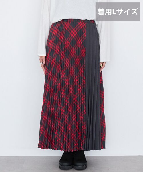 AMERICAN HOLIC（アメリカンホリック）の「【選べる丈】アソートチェックプリーツスカート（スカート・レディース・ブルー/グレー/レッド・L/M）」の19枚目の写真