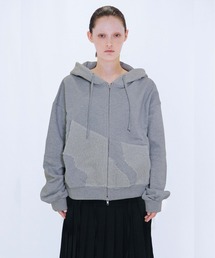 VIAVANDA（ヴィアヴァンダ）の「KNIT LAYERED HOODIE（パーカー）」